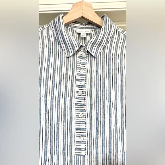 J. Jill Love Linen tiered blouse - Picture 6 of 9